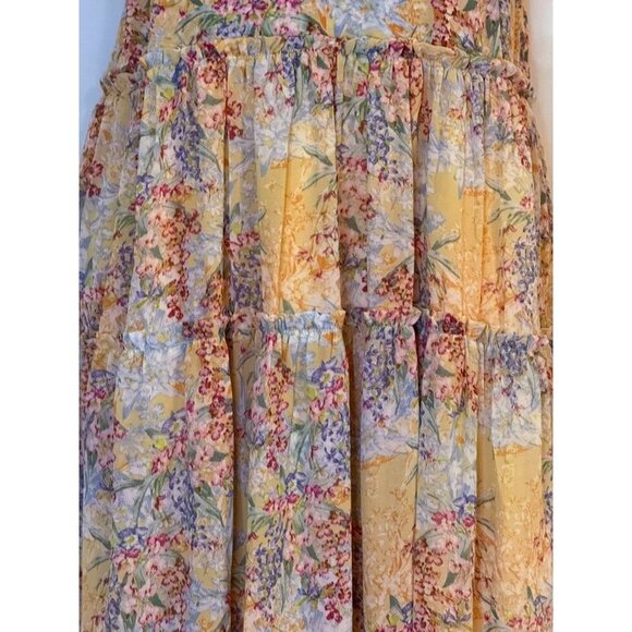 LaBiz Maxi Floral Boho Dress Fairycore Resort Aloha - Picture 4 of 7
